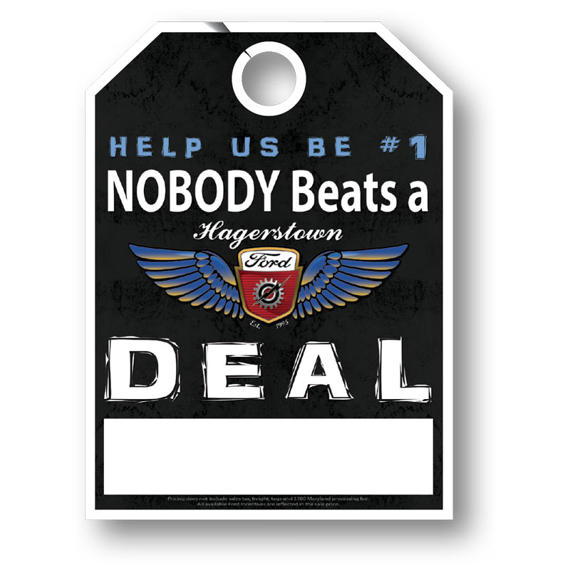 Full Color Custom Mirror Hang Tag 1 Side Imprint