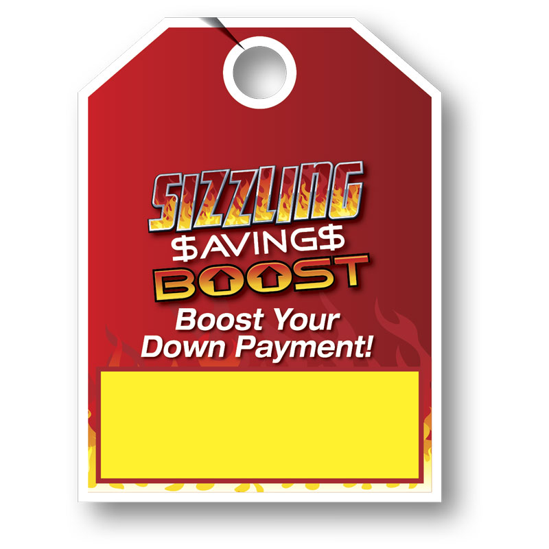 Full Color Custom Mirror Hang Tag 1 Side Imprint