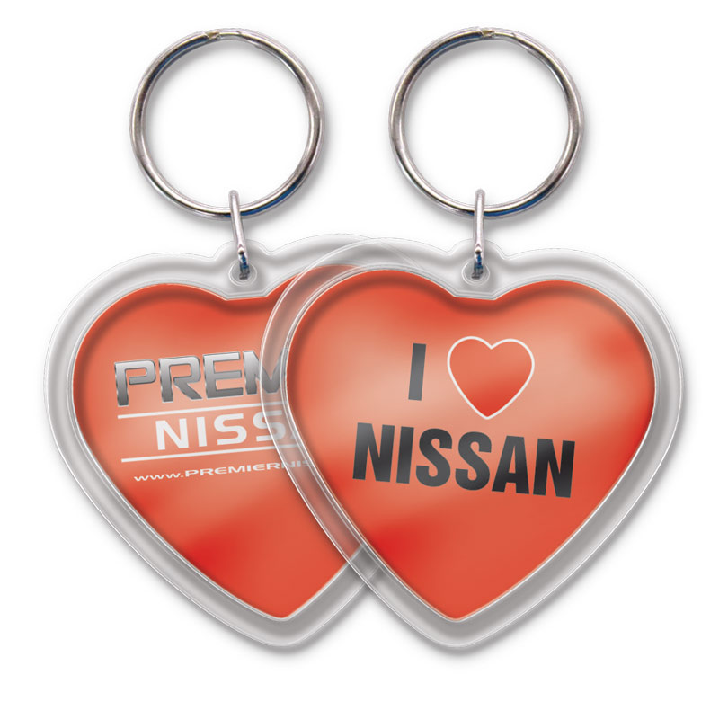 Acrylic Key Fob Heart